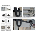 Black powder coated sliding barn doors hardware